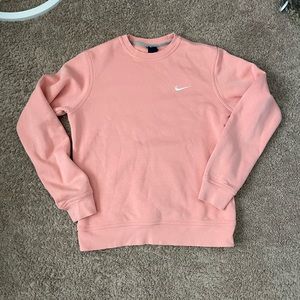 Light Pink Nike Logo Crewneck